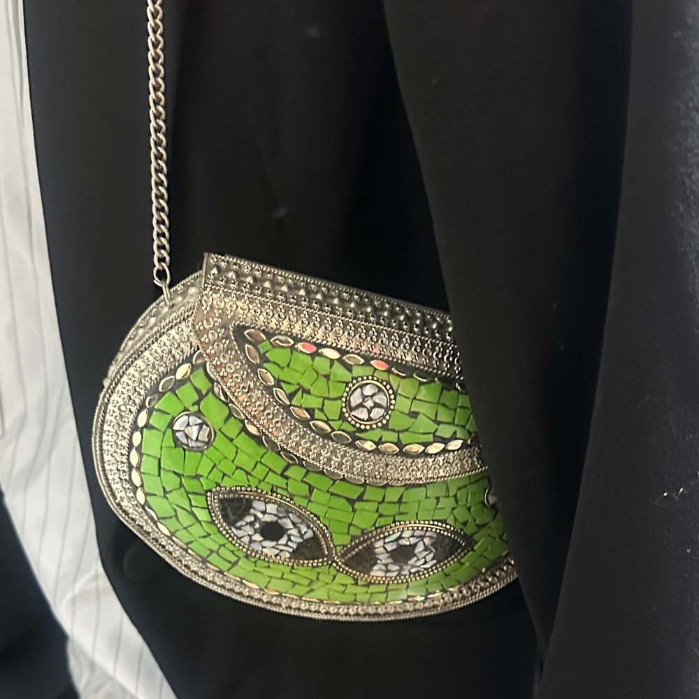 Green Mosaic Chain Bag